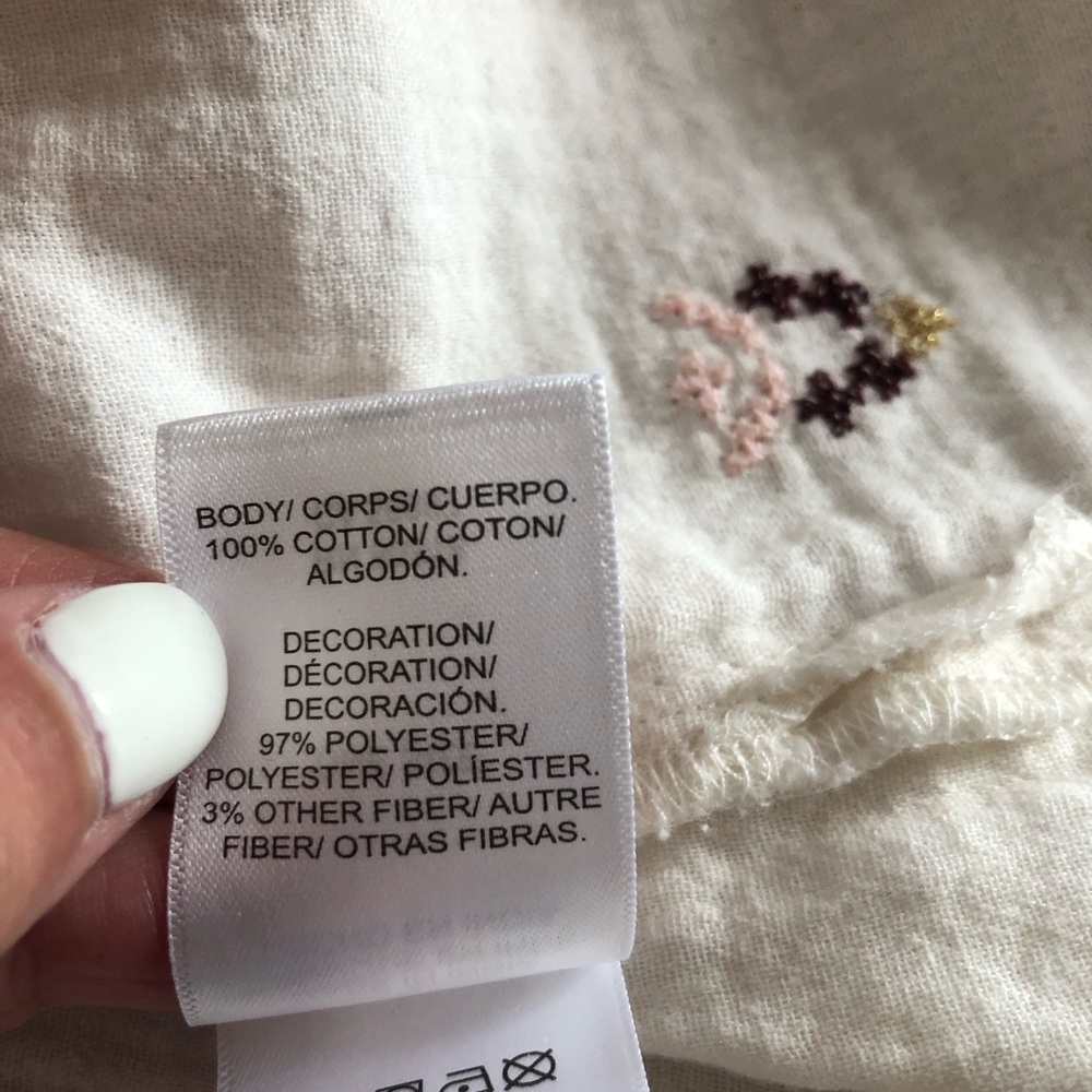 Lucky Brand Cream Open-Front Embroidered Kimono Jacket - Picture 10 of 12